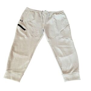 Under Armour Mens Quilted Grid Texture Joggers Light Green Athletic Pants 4XL